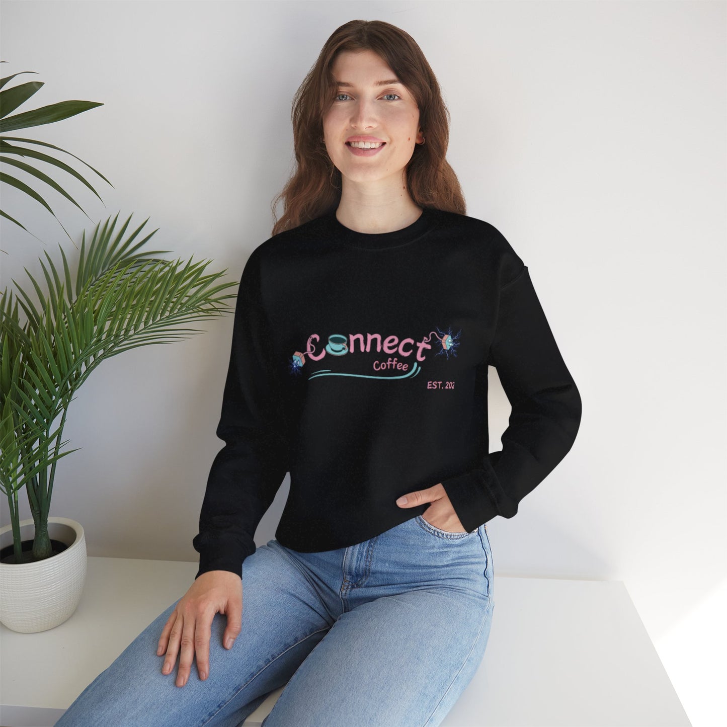 Connect Coffee Unisex Heavy Blend™ Crewneck Sweatshirt