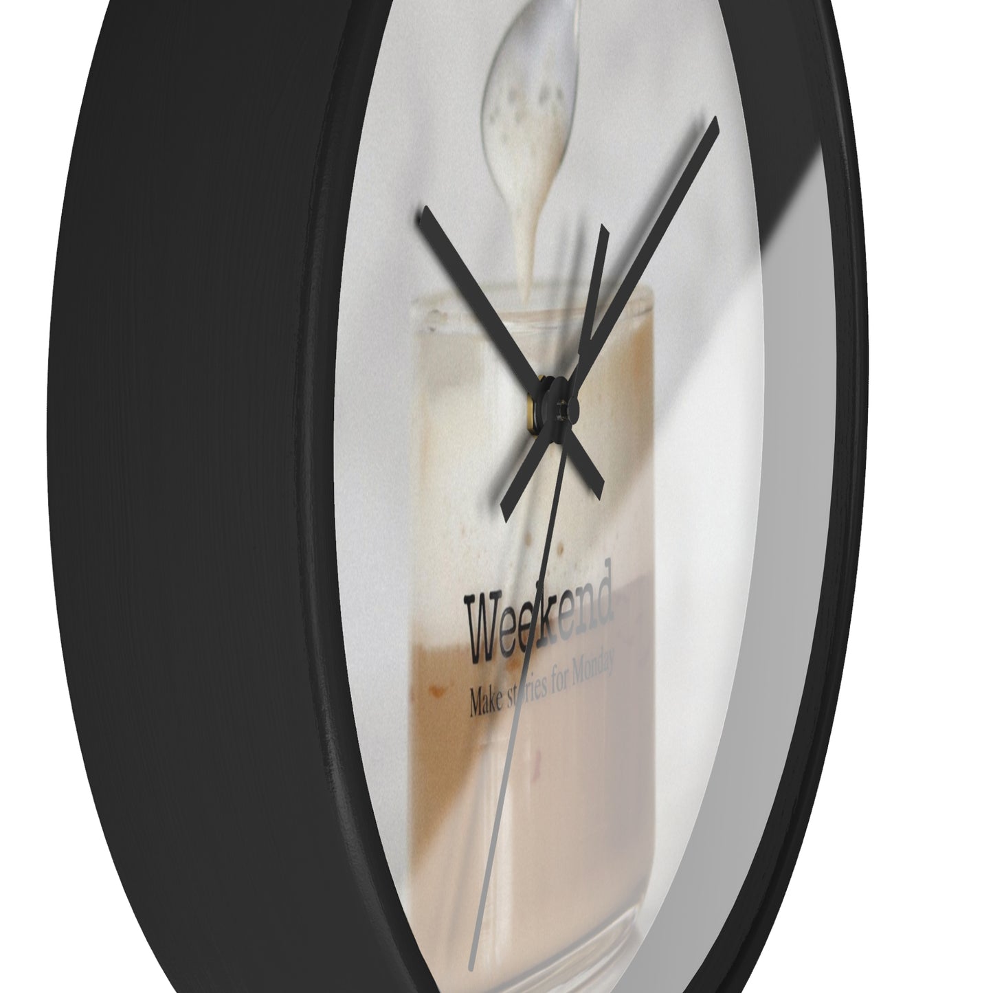 Wall Clock: Coffee Saying