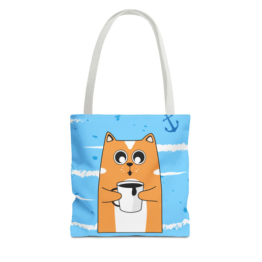 Coffee Cat Tote Bag