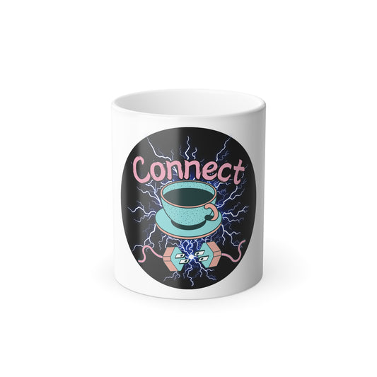 Connect Color-Changing Mug — 11oz Magical Coffee Tea Cup