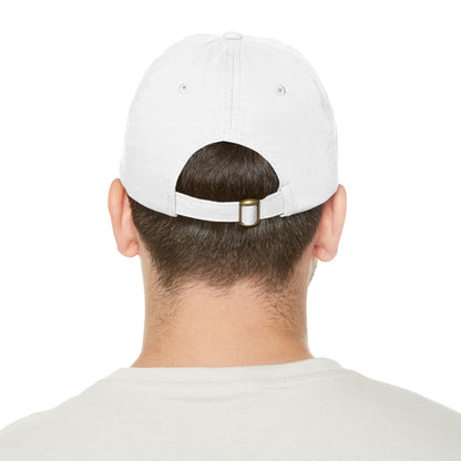 Dad Hat with Leather Coffee Patch (Rectangle)