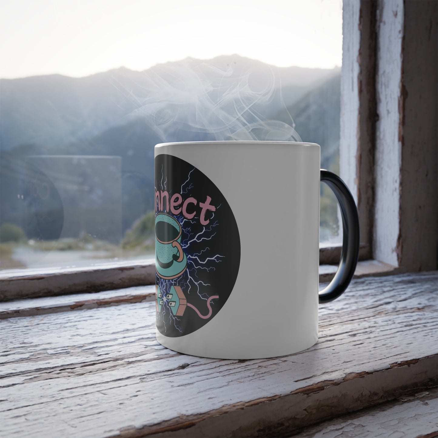 Connect Color-Changing Mug — 11oz Magical Coffee Tea Cup