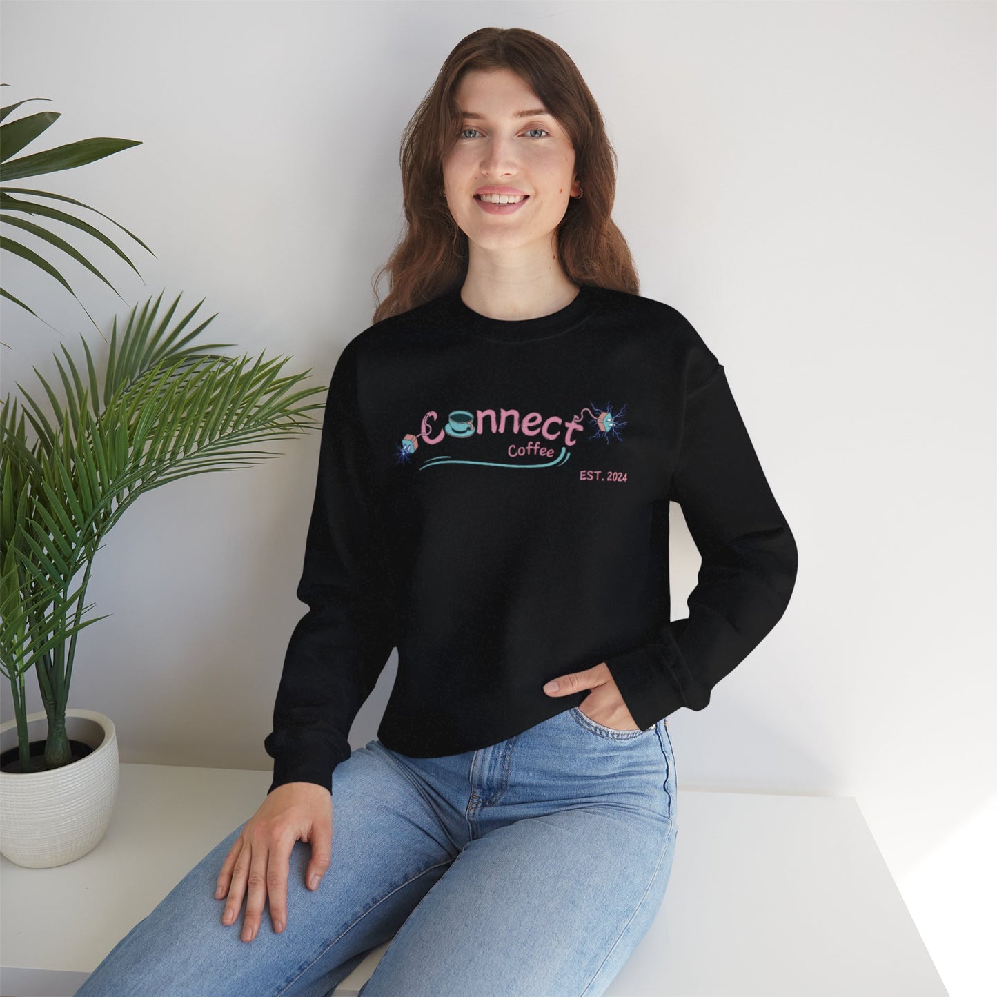 Connect Coffee Unisex Heavy Blend™ Crewneck Sweatshirt