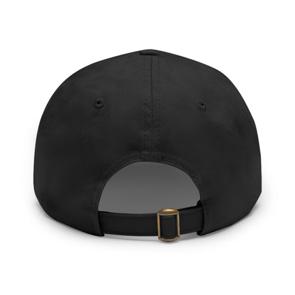 Dad Hat with Leather Coffee Patch (Rectangle)