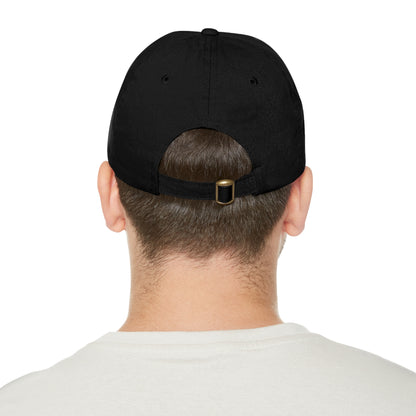 Dad Hat with Leather Coffee Patch (Rectangle)