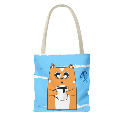 Coffee Cat Tote Bag