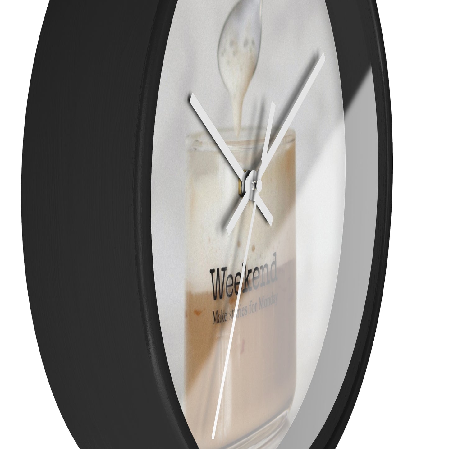 Wall Clock: Coffee Saying