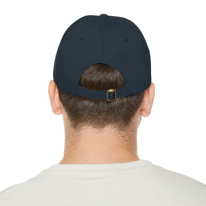 Dad Hat with Leather Coffee Patch (Rectangle)